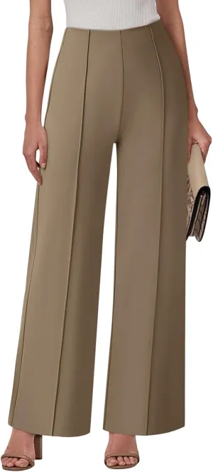 NIMIN Womens Wide Leg Business Casual Pants Dressy Work Slack High Waisted Stretchy Trousers 2025