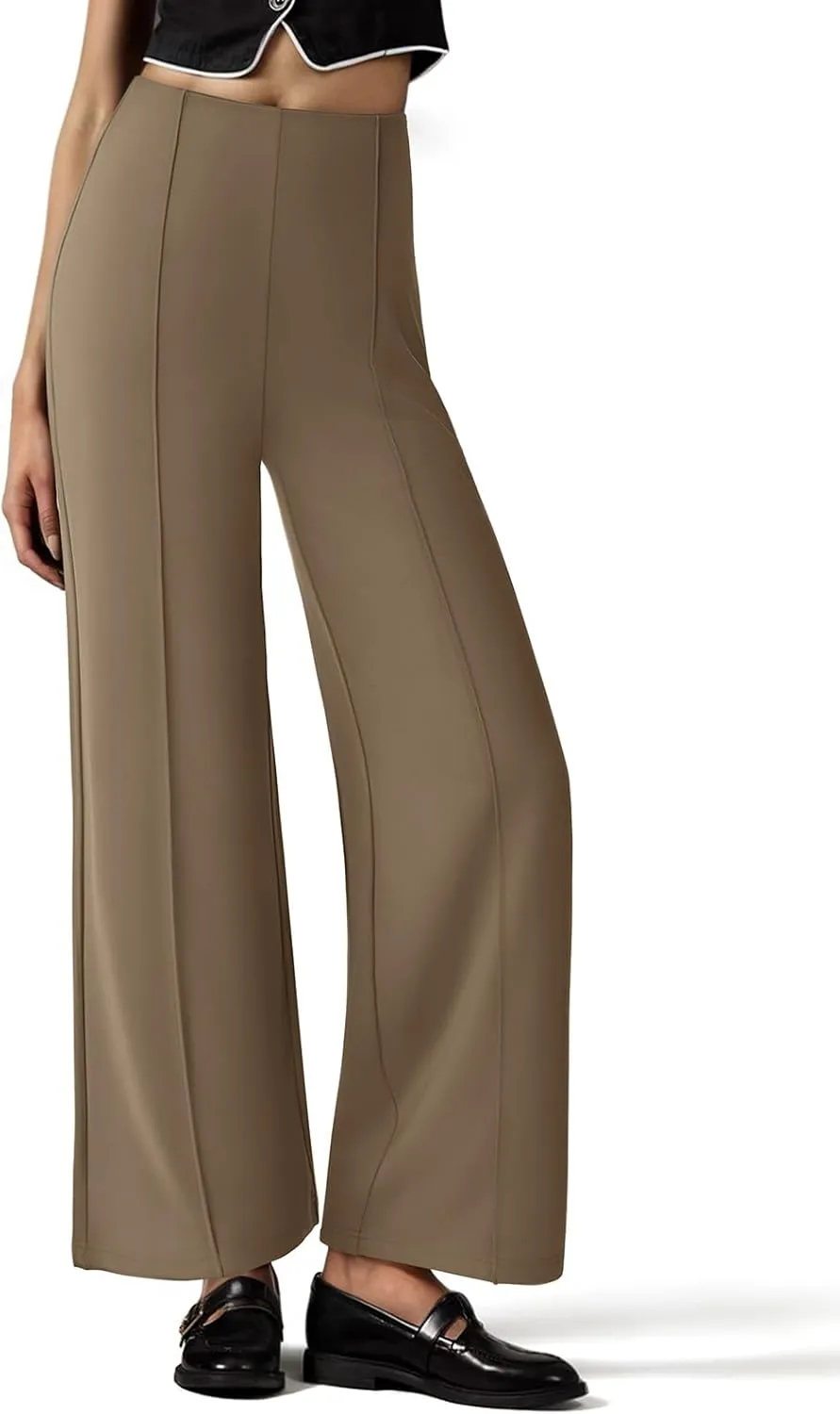 NIMIN Womens Wide Leg Business Casual Pants Dressy Work Slack High Waisted Stretchy Trousers 2025