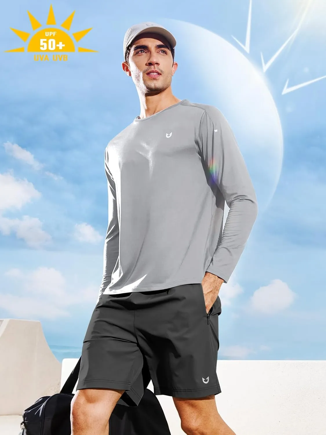 NORTHYARD Men's UPF 50  Sun Protection Shirts Long Sleeve Quick Dry Lightweight Shirt Fishing Hiking Rash Guard UV SPF