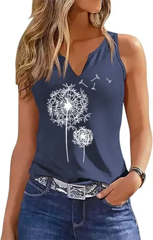 Notched Collar Neck Tops for Women Summer Sleeveless Camisole Tank Tops Casual Short Sleeve V-Neck Henley Shirt