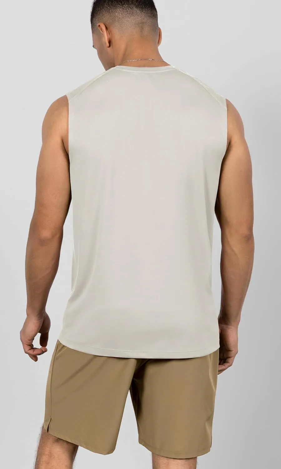 ODODOS Men's Quick Dry Athletic Tank Tops UPF 50  Sun Protection SPF Workout Sleeveless Muscle Shirts