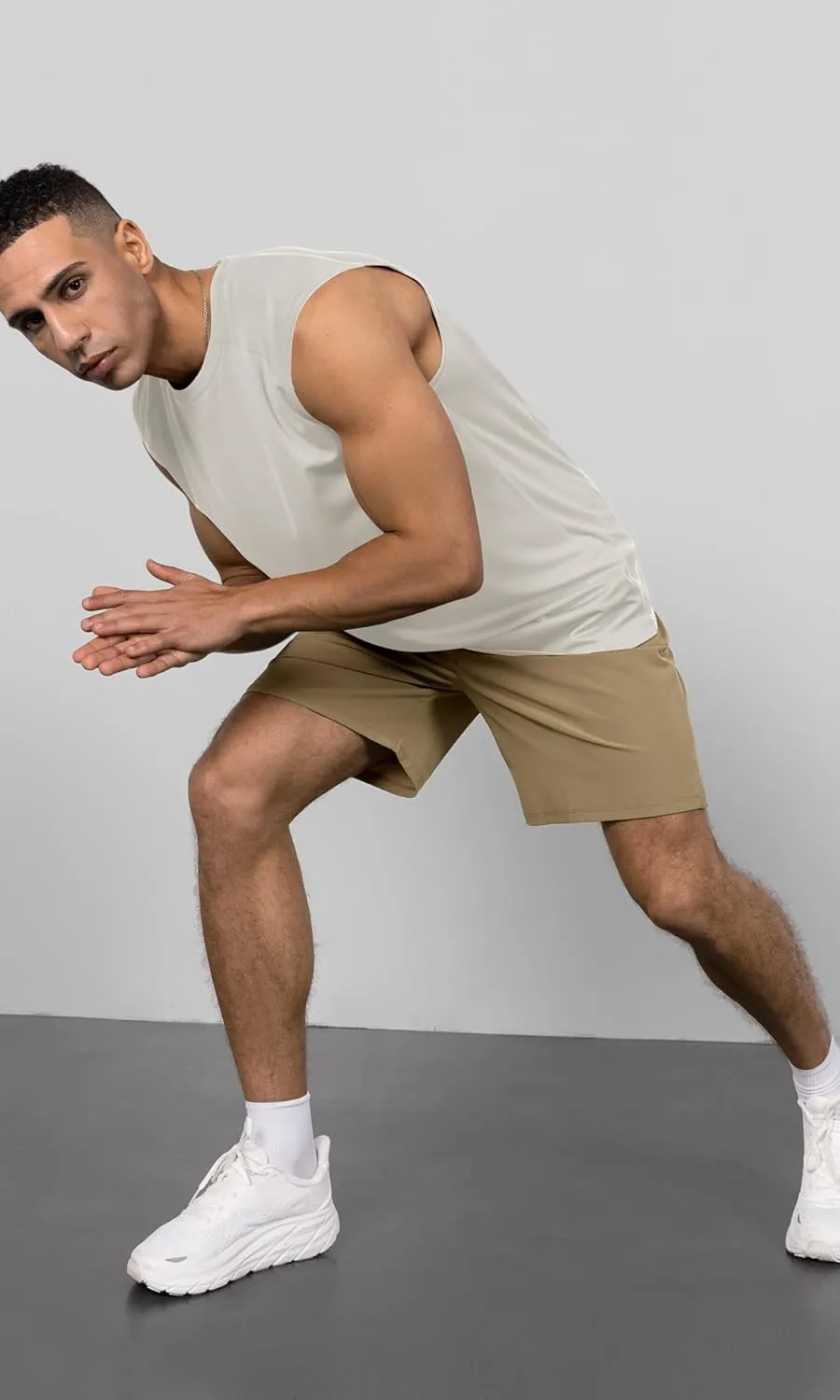 ODODOS Men's Quick Dry Athletic Tank Tops UPF 50  Sun Protection SPF Workout Sleeveless Muscle Shirts