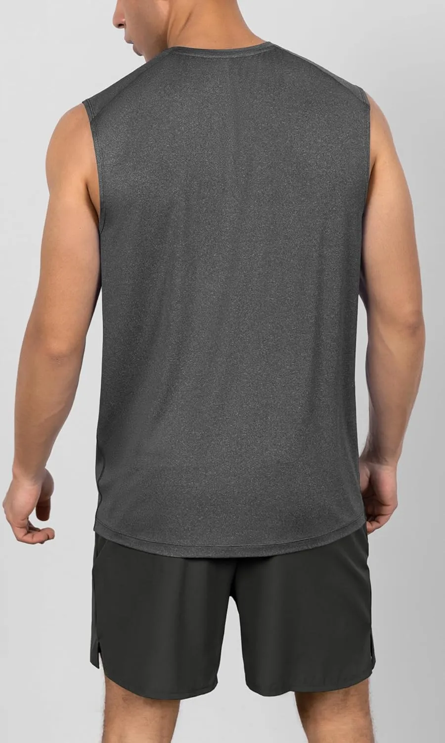 ODODOS Men's Quick Dry Athletic Tank Tops UPF 50  Sun Protection SPF Workout Sleeveless Muscle Shirts