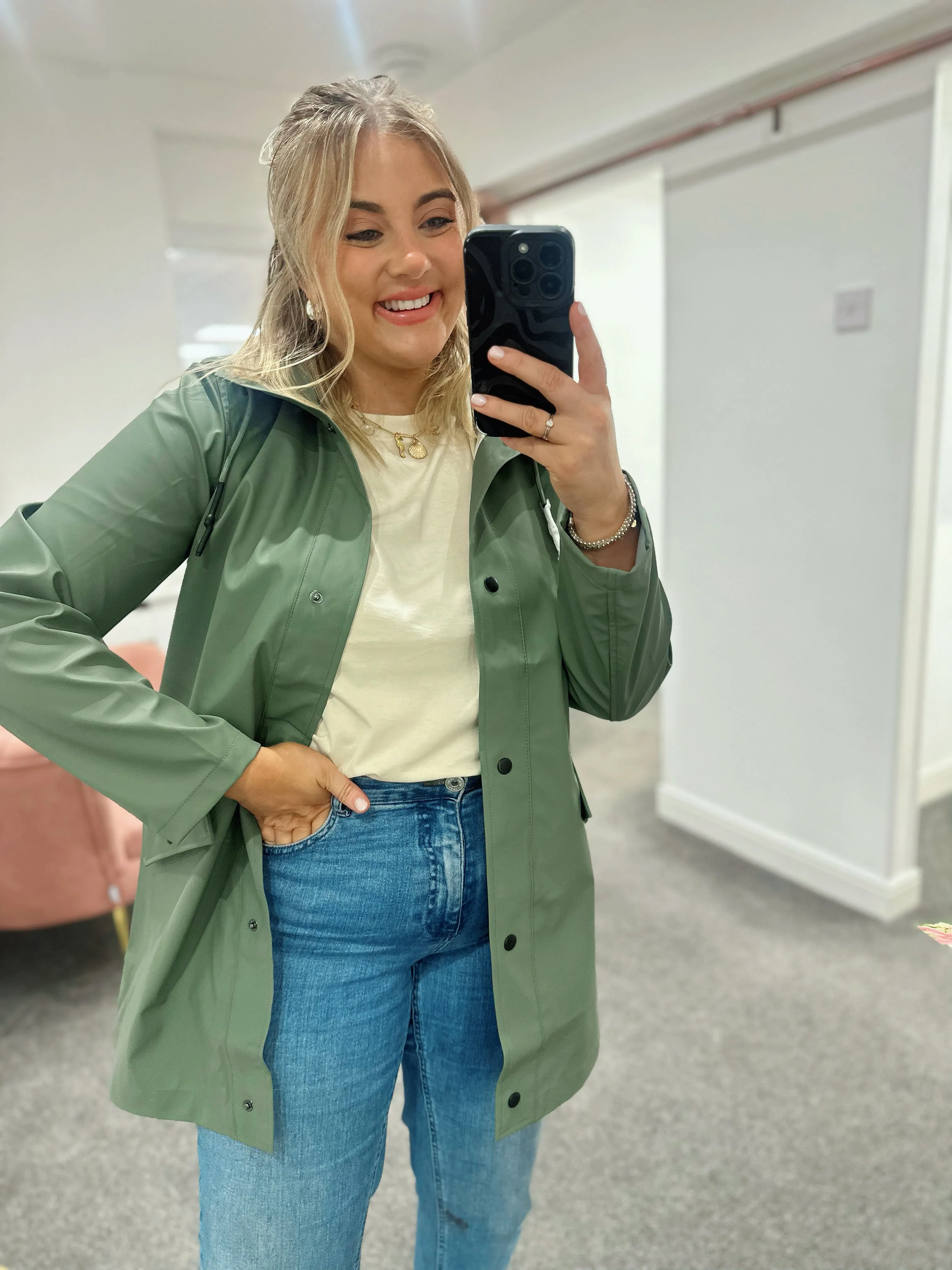 ONLY - Sage Green Raincoat