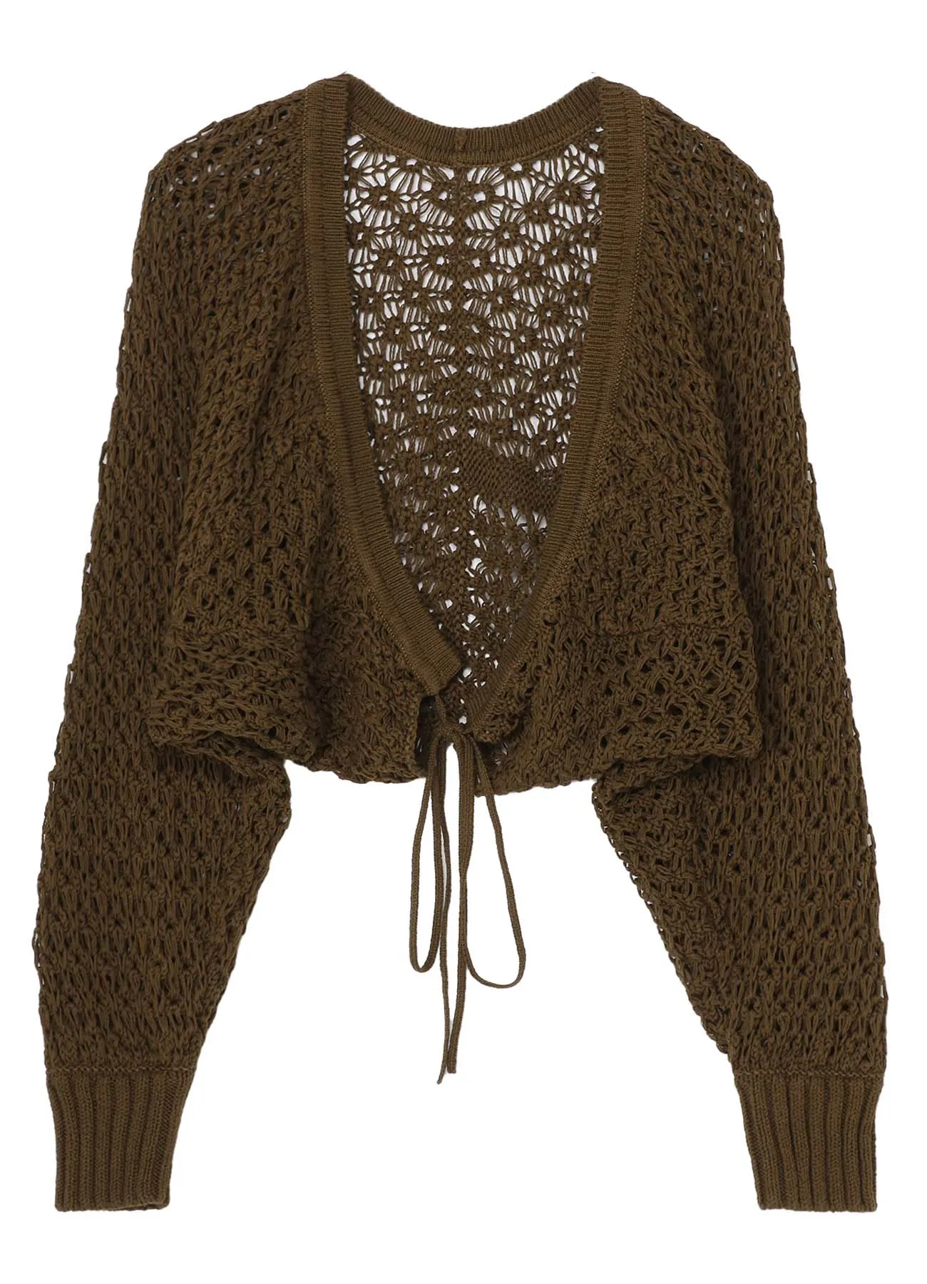 OPENWORK DESIGN BOLERO WITH STRING