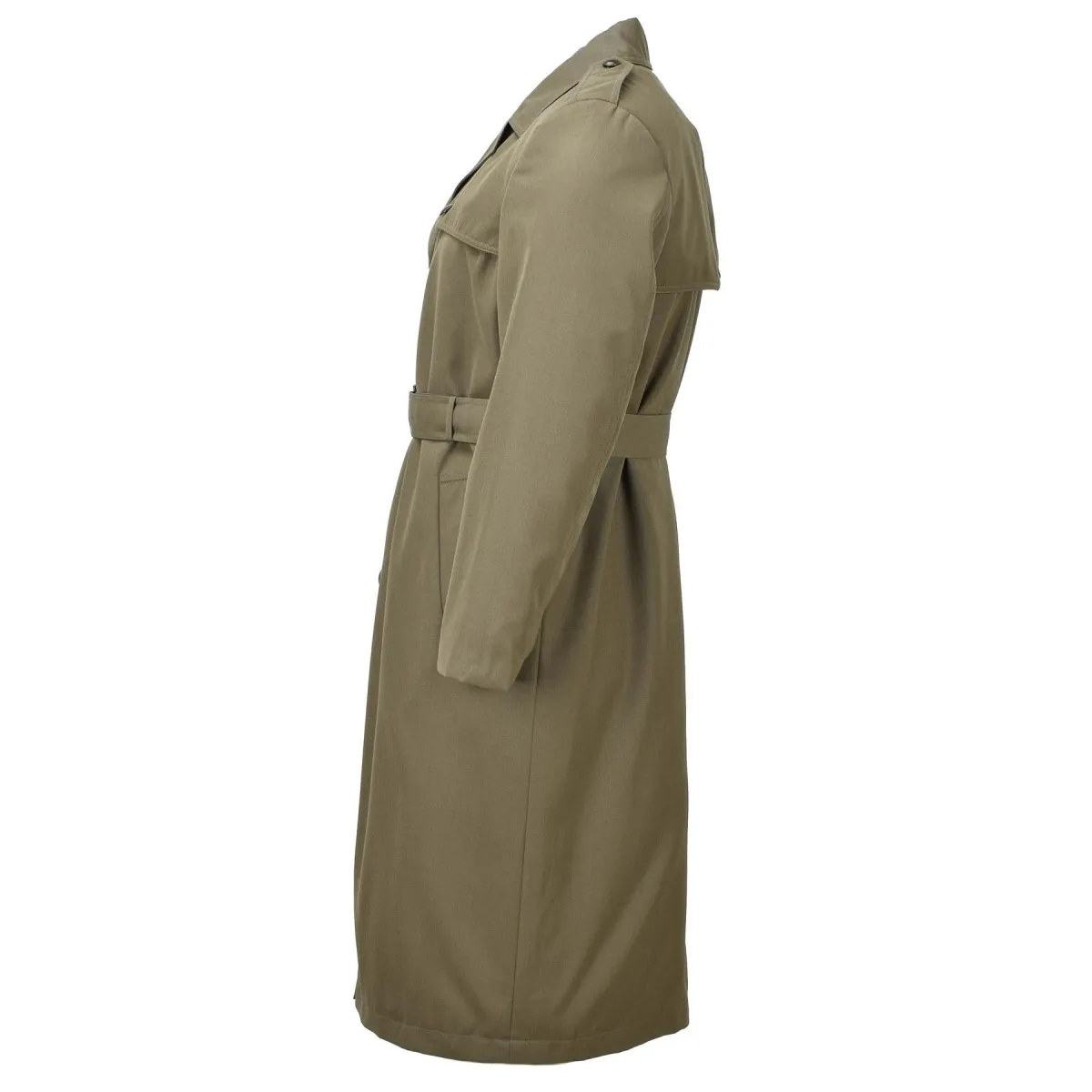 Original Italian military women trench coat olive long with belt liner army NEW