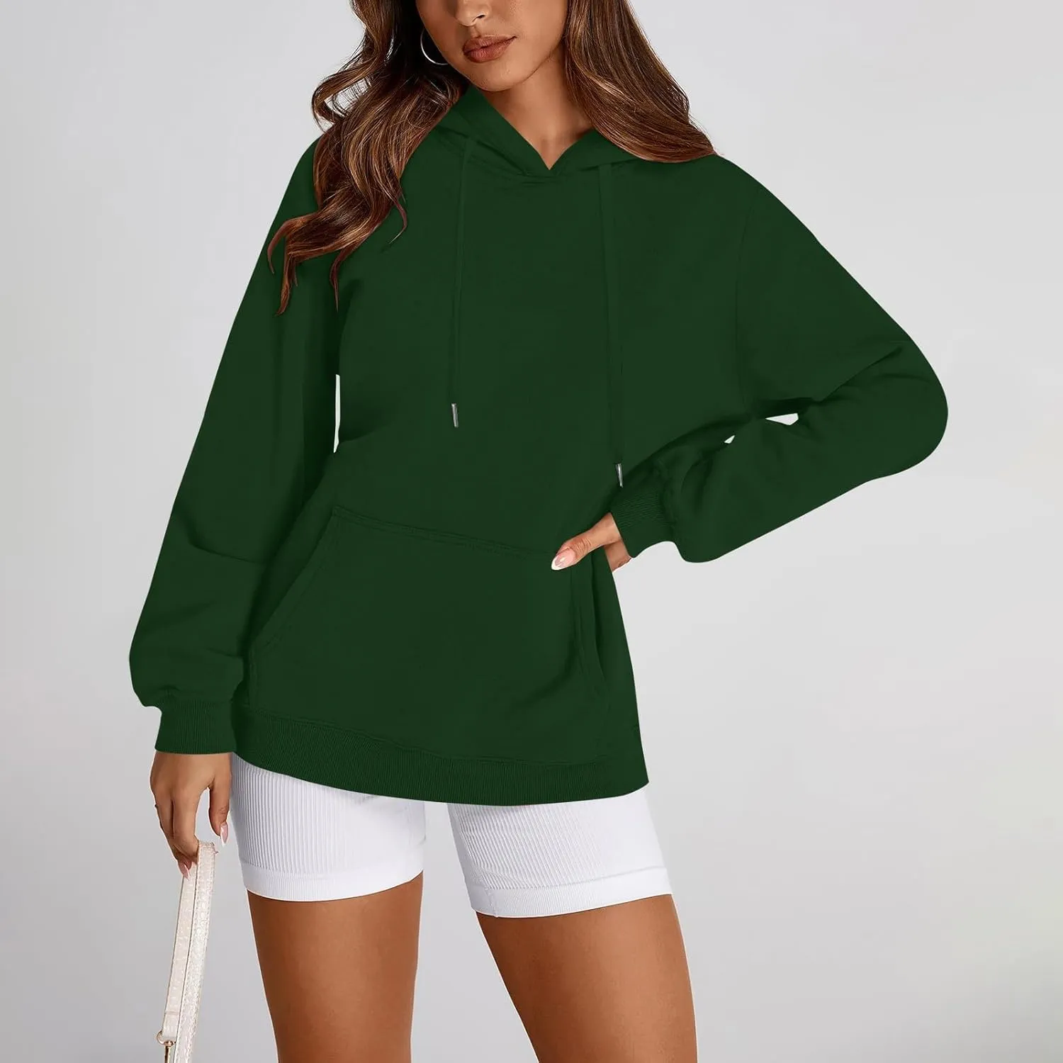 Oversized Hoodie for Women Baggy Fleece Sweatshirt Lightweight Drawstring Pullover Hoodies Streetwear Fall Clothes