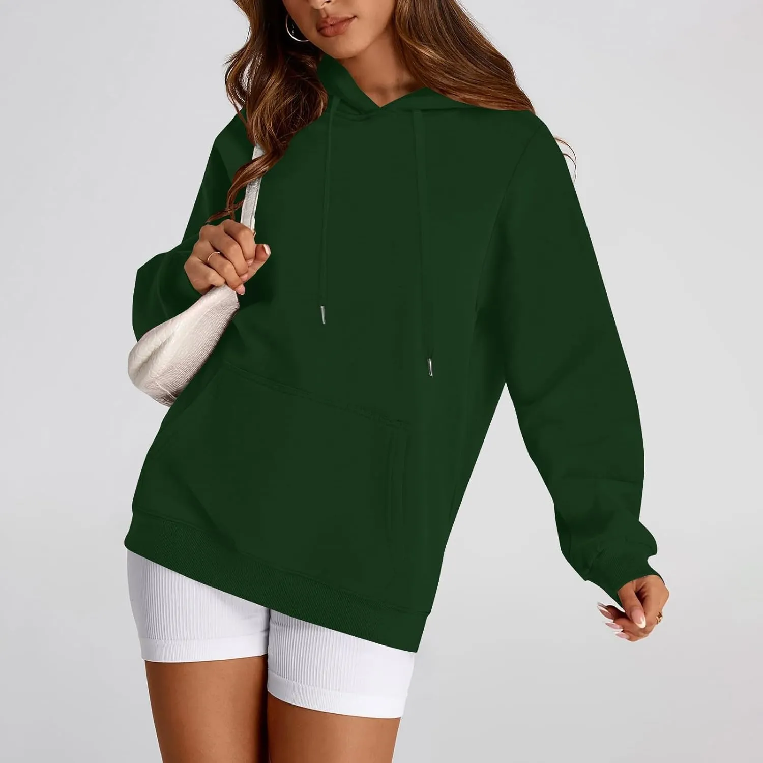 Oversized Hoodie for Women Baggy Fleece Sweatshirt Lightweight Drawstring Pullover Hoodies Streetwear Fall Clothes