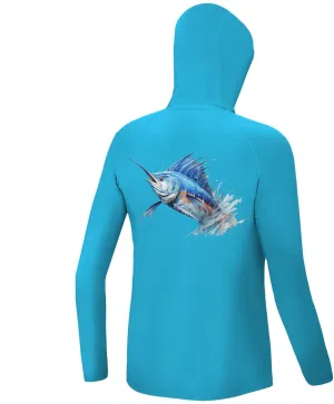 Palmyth Boys Fishing Shirt Youth Hoodie UPF 50  Sun Protection Long Sleeve