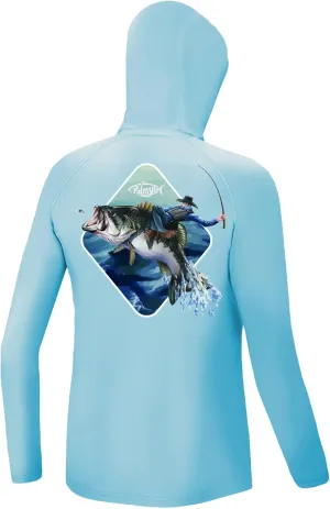 Palmyth Boys Fishing Shirt Youth Hoodie UPF 50  Sun Protection Long Sleeve
