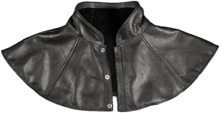Plague Doctor Mantle Capelette, Genuine Leather Shoulder Cape, Halloween Steampunk Cosplay Cloak Costume