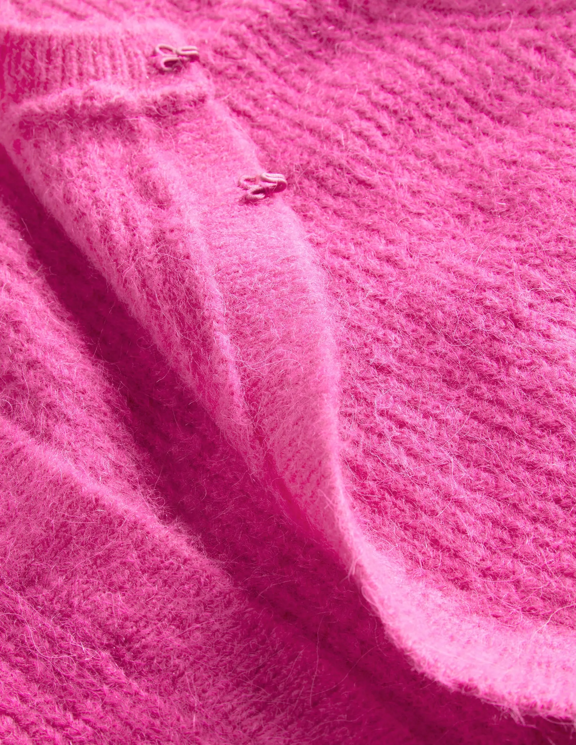 Rib Knit Bolero-Wild Watermelon Pink