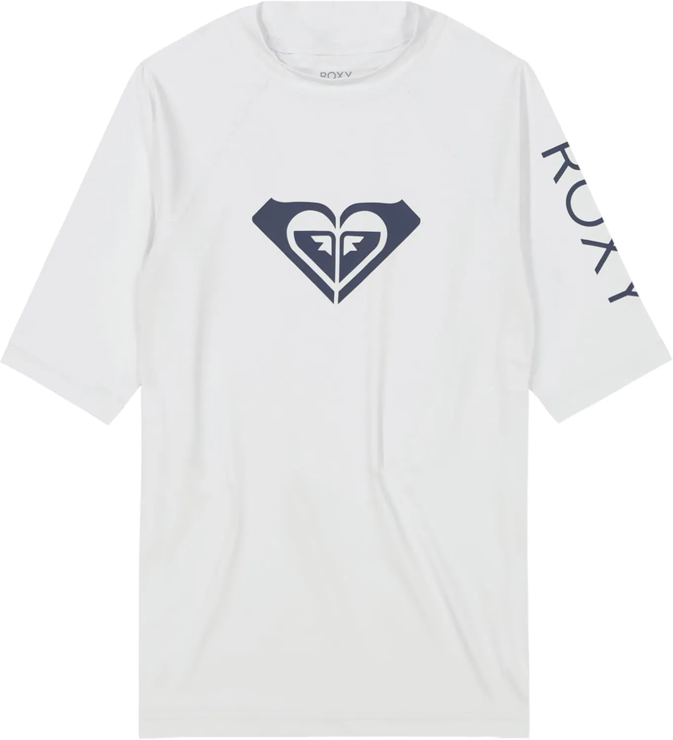 Roxy Girls' Short Sleeve Whole Hearted Rashguard Shirt, UPF 50  Sun Protection, Quick Dry