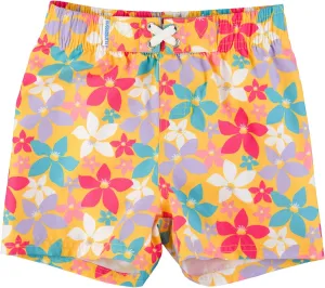 RUGGEDBUTTS Boys UPF50  Sun Protection Fruits & Florals Swim Trunks