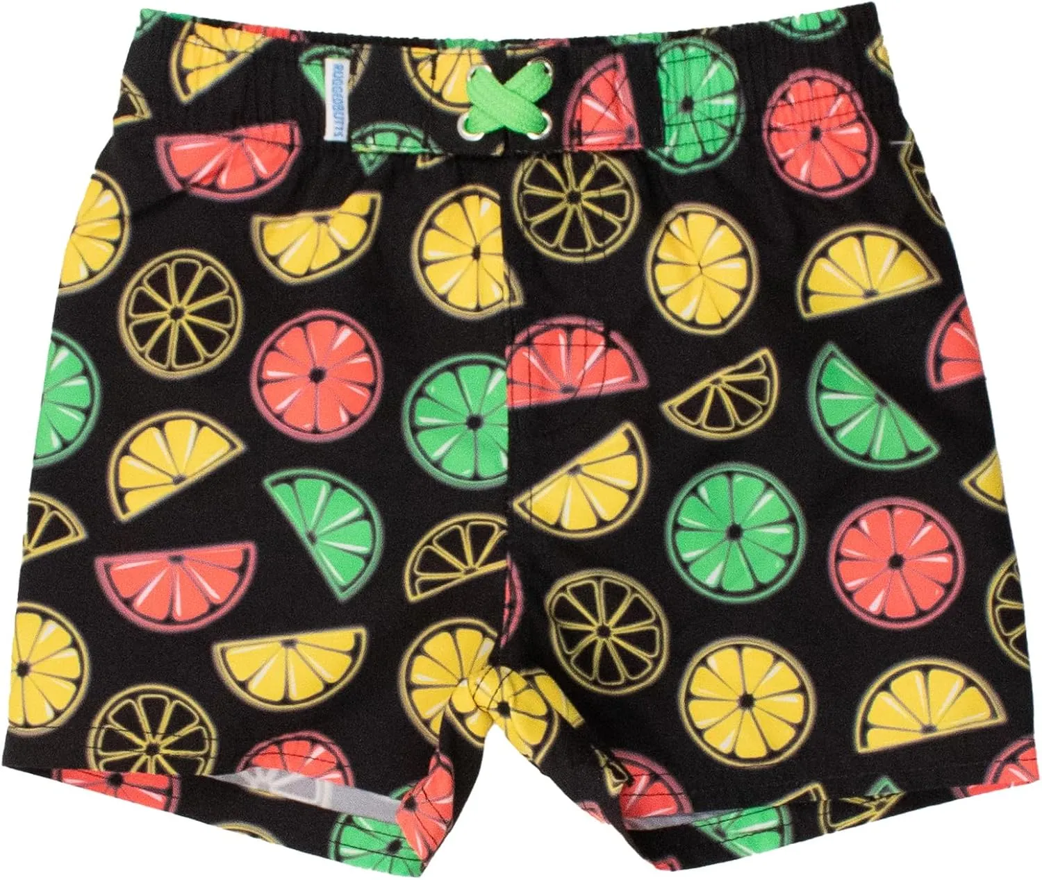 RUGGEDBUTTS Boys UPF50  Sun Protection Fruits & Florals Swim Trunks