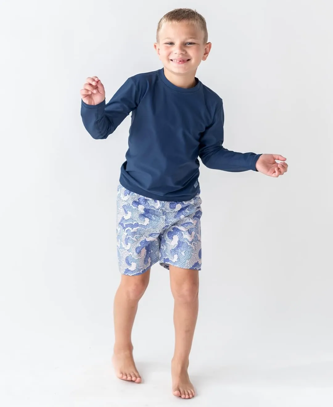 RUGGEDBUTTS Boys UPF50  Sun Protection Fruits & Florals Swim Trunks