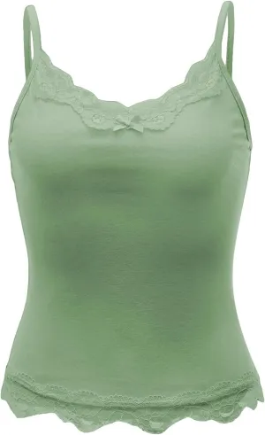 SHENHE Women's Y2K Lace Tank Tops Summer Coquette Bow Sleeveless Spaghetti Strap Lounge Cute Cami Crop Tops