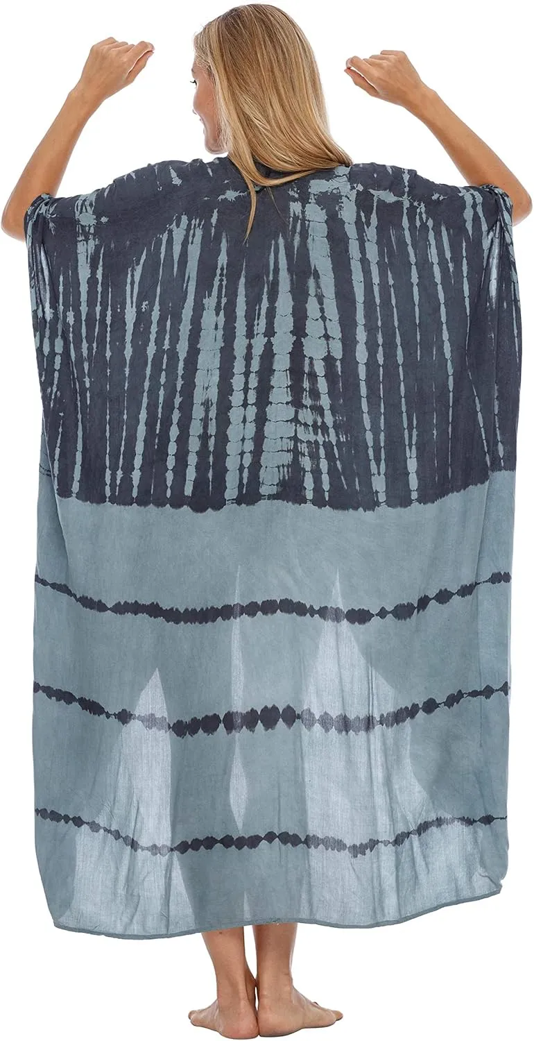 SHU-SHI Plus Size Kimono Cardigans for Women Tie Dye Swimsuit Oversized Beach Cover Ups