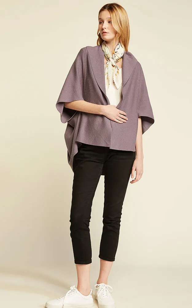 SM1951 Basic Short Cape Cardigan