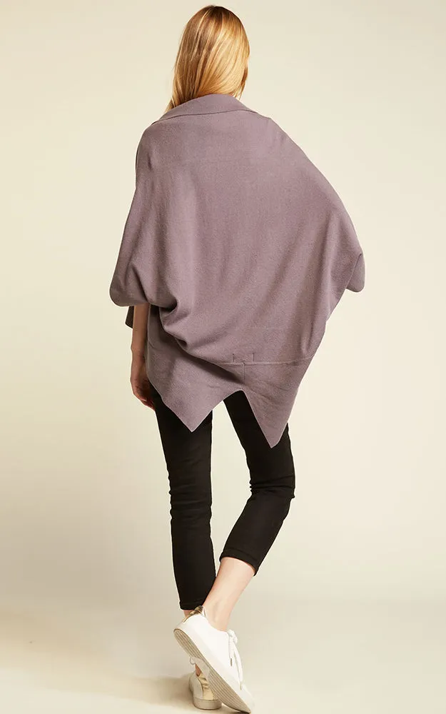 SM1951 Basic Short Cape Cardigan
