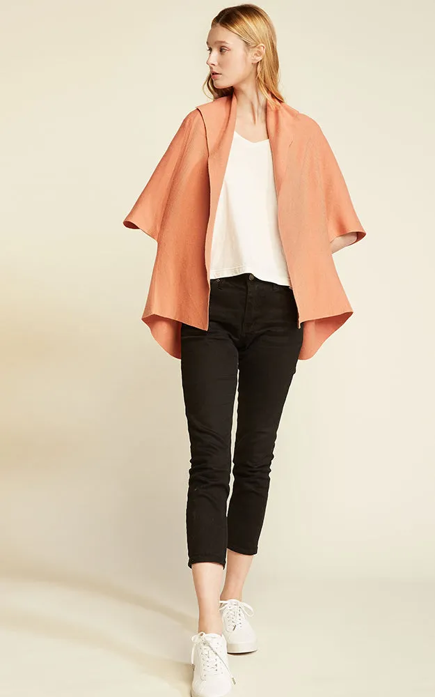 SM1951 Basic Short Cape Cardigan