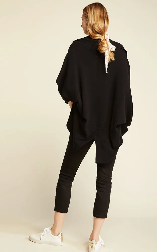SM1951 Basic Short Cape Cardigan