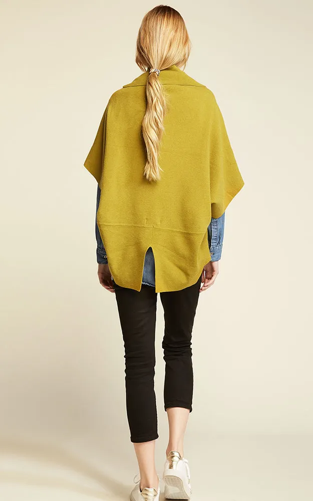 SM1951 Basic Short Cape Cardigan