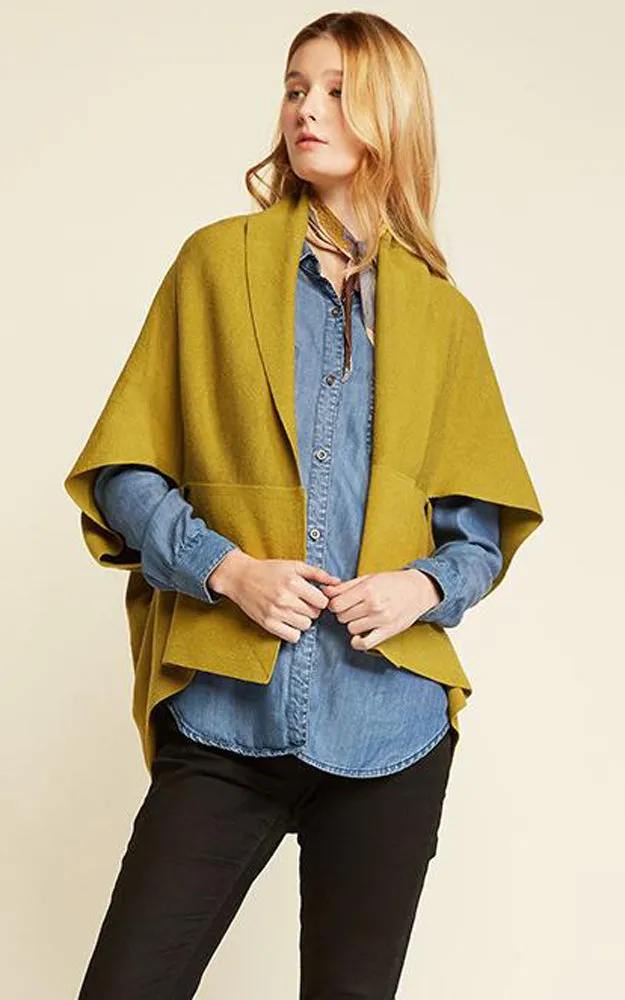 SM1951 Basic Short Cape Cardigan