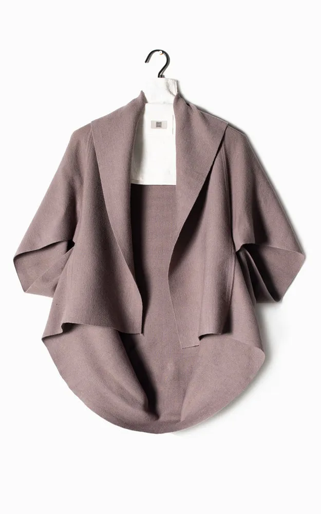 SM1951 Basic Short Cape Cardigan