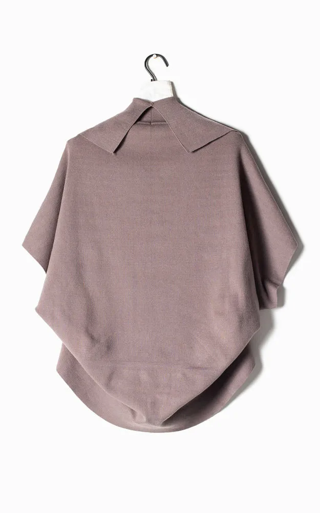 SM1951 Basic Short Cape Cardigan