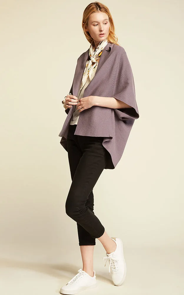 SM1951 Basic Short Cape Cardigan