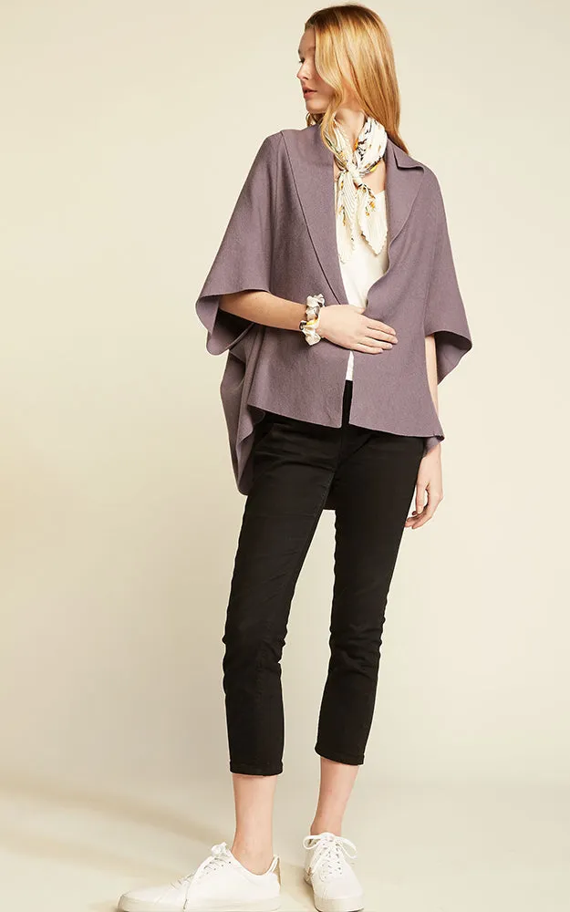 SM1951 Basic Short Cape Cardigan