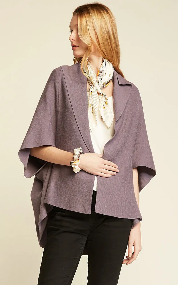 SM1951 Basic Short Cape Cardigan