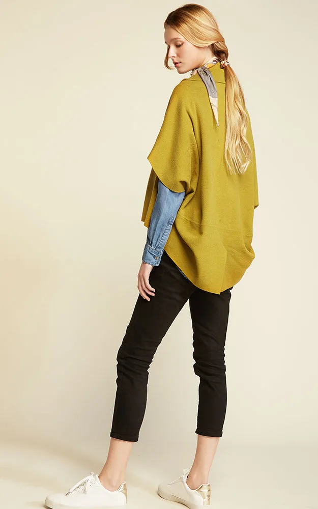 SM1951 Basic Short Cape Cardigan