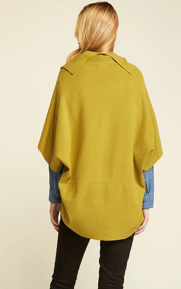 SM1951 Basic Short Cape Cardigan