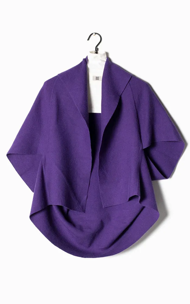 SM1951 Basic Short Cape Cardigan