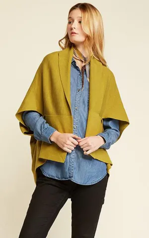 SM1951 Basic Short Cape Cardigan