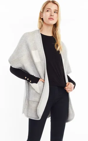 SM962 Plaid Poncho Cape Cardigan