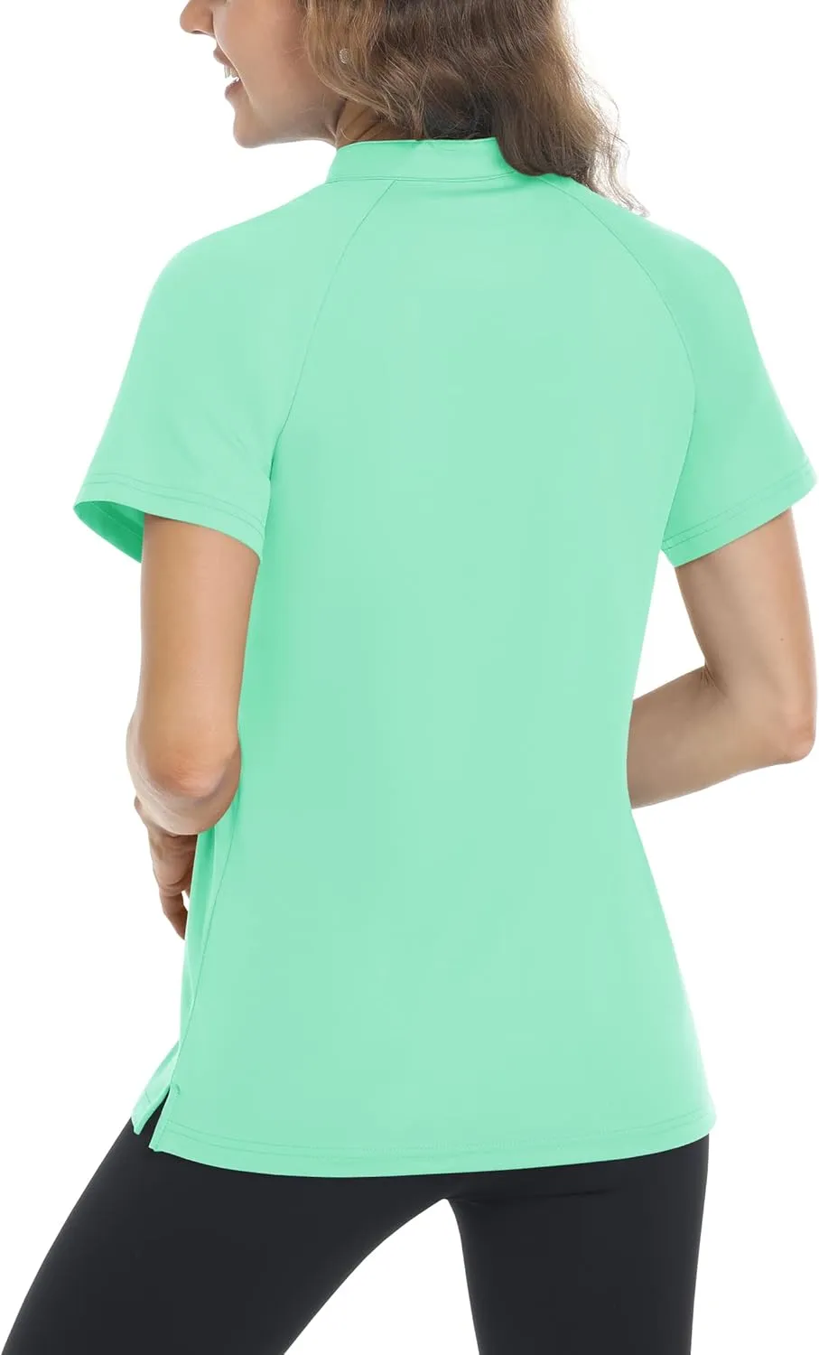 TACVASEN V-Neck Shirts for Women Quick Dry UV Protection Sun Summer Golf Tops