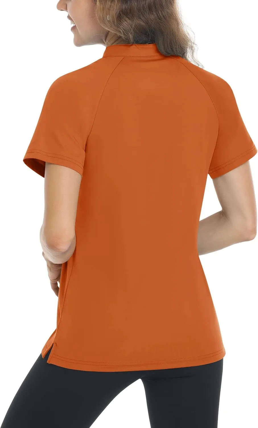 TACVASEN V-Neck Shirts for Women Quick Dry UV Protection Sun Summer Golf Tops