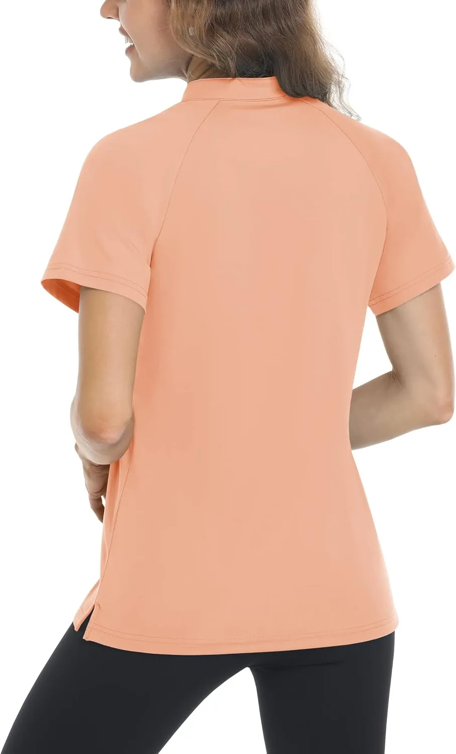 TACVASEN V-Neck Shirts for Women Quick Dry UV Protection Sun Summer Golf Tops