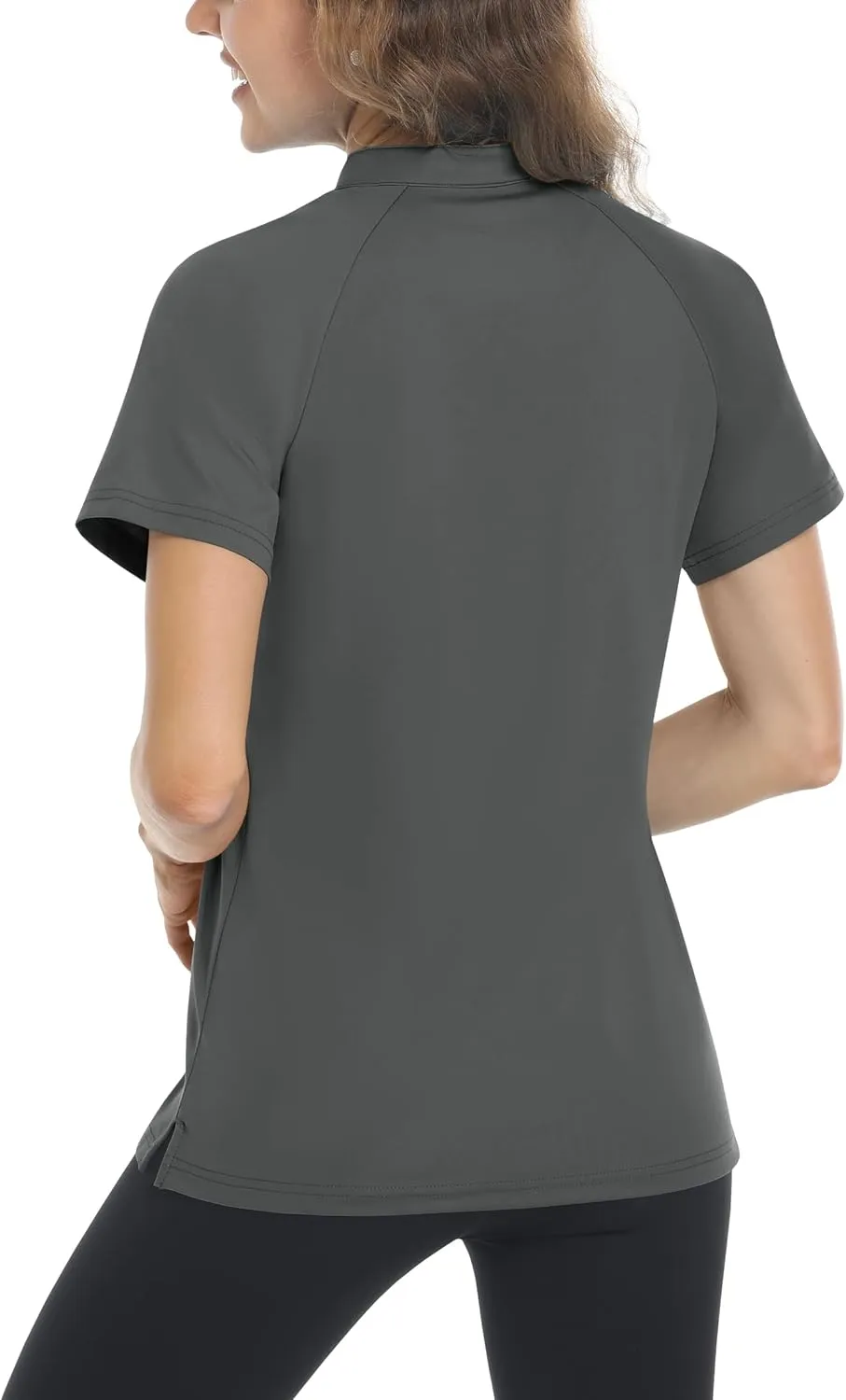 TACVASEN V-Neck Shirts for Women Quick Dry UV Protection Sun Summer Golf Tops