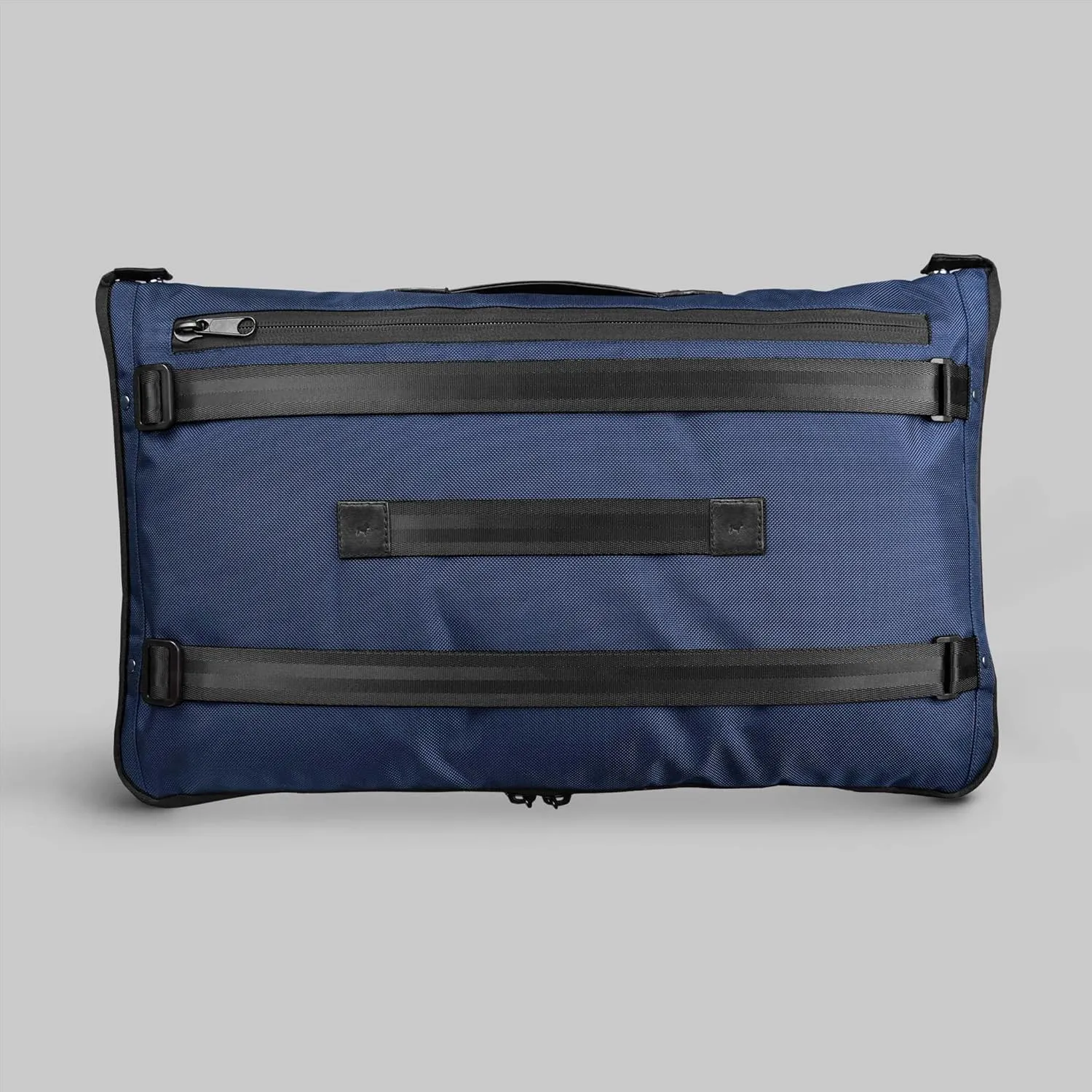 The Frenchie Co. Closet Bag |Ultra Navy|Garment Travel Bag w/Shoulder and Backpack Straps | Fast & Easy Packing, No Need to Fold | Up to 10 hangars and pair of shoes |Nylon and Italian Leather
