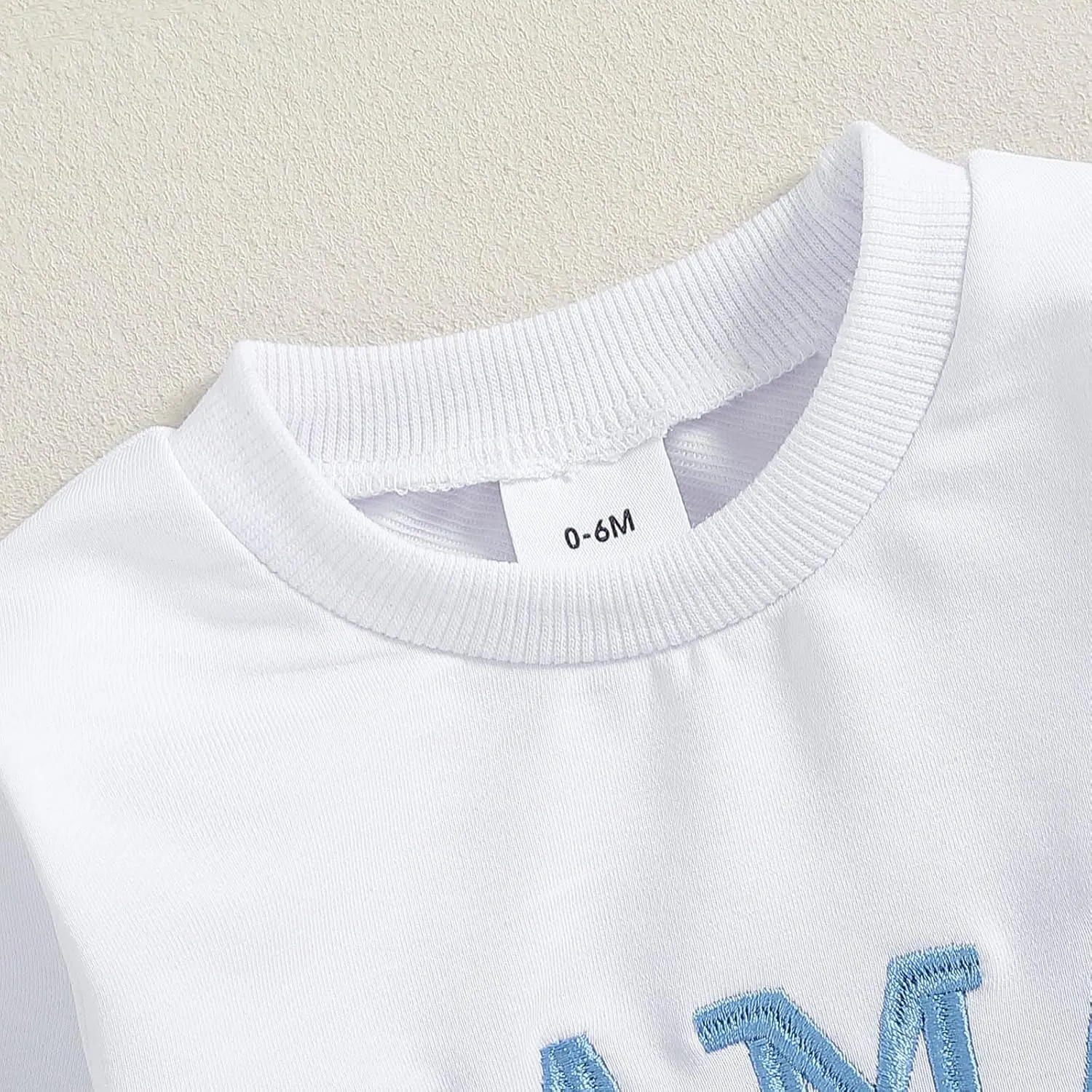 Toddler Baby Boy Sweatshirts Letter Embroidered Long Sleeve Baby Pullovers Tops Infant Fall Winter Casual Tops
