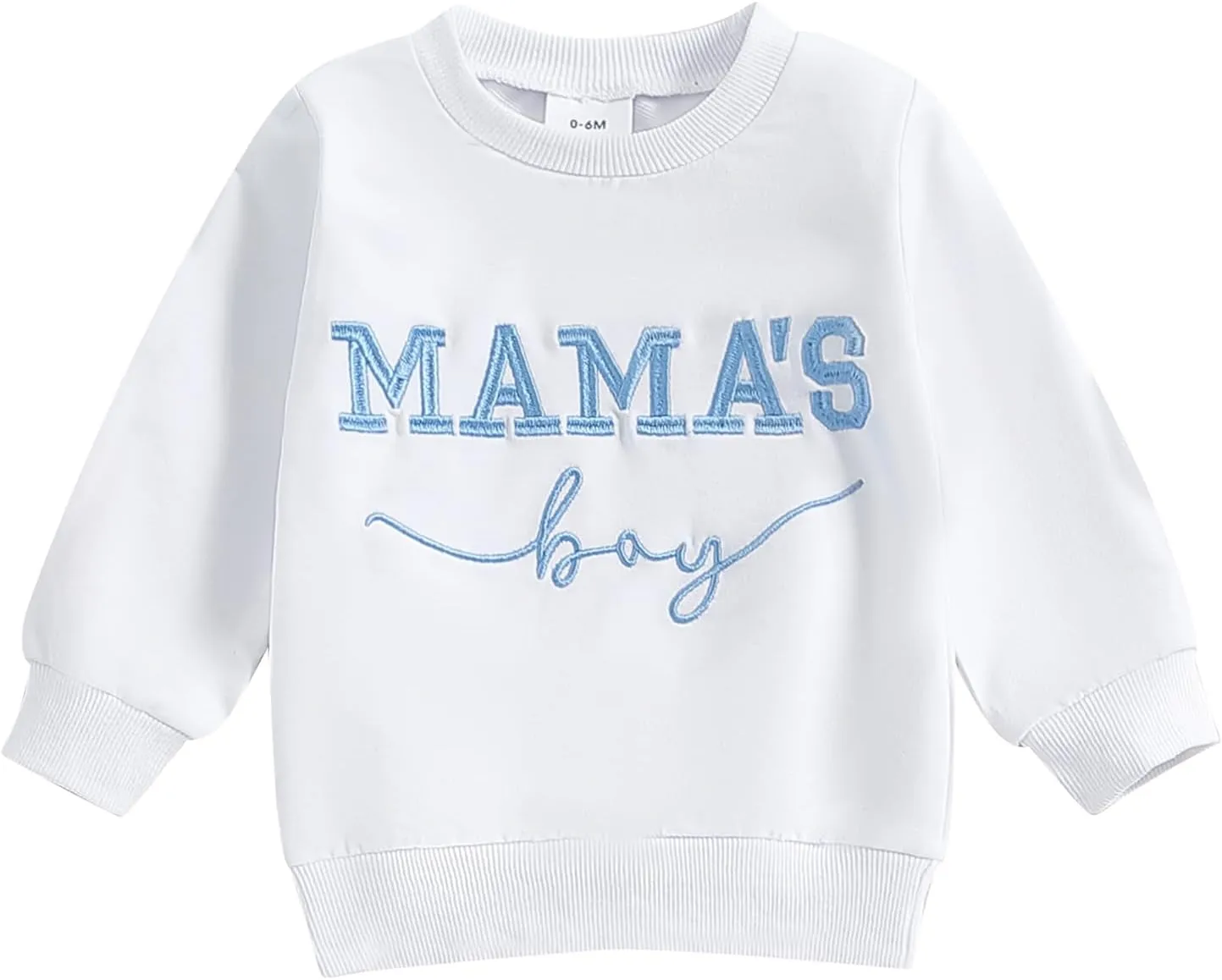 Toddler Baby Boy Sweatshirts Letter Embroidered Long Sleeve Baby Pullovers Tops Infant Fall Winter Casual Tops