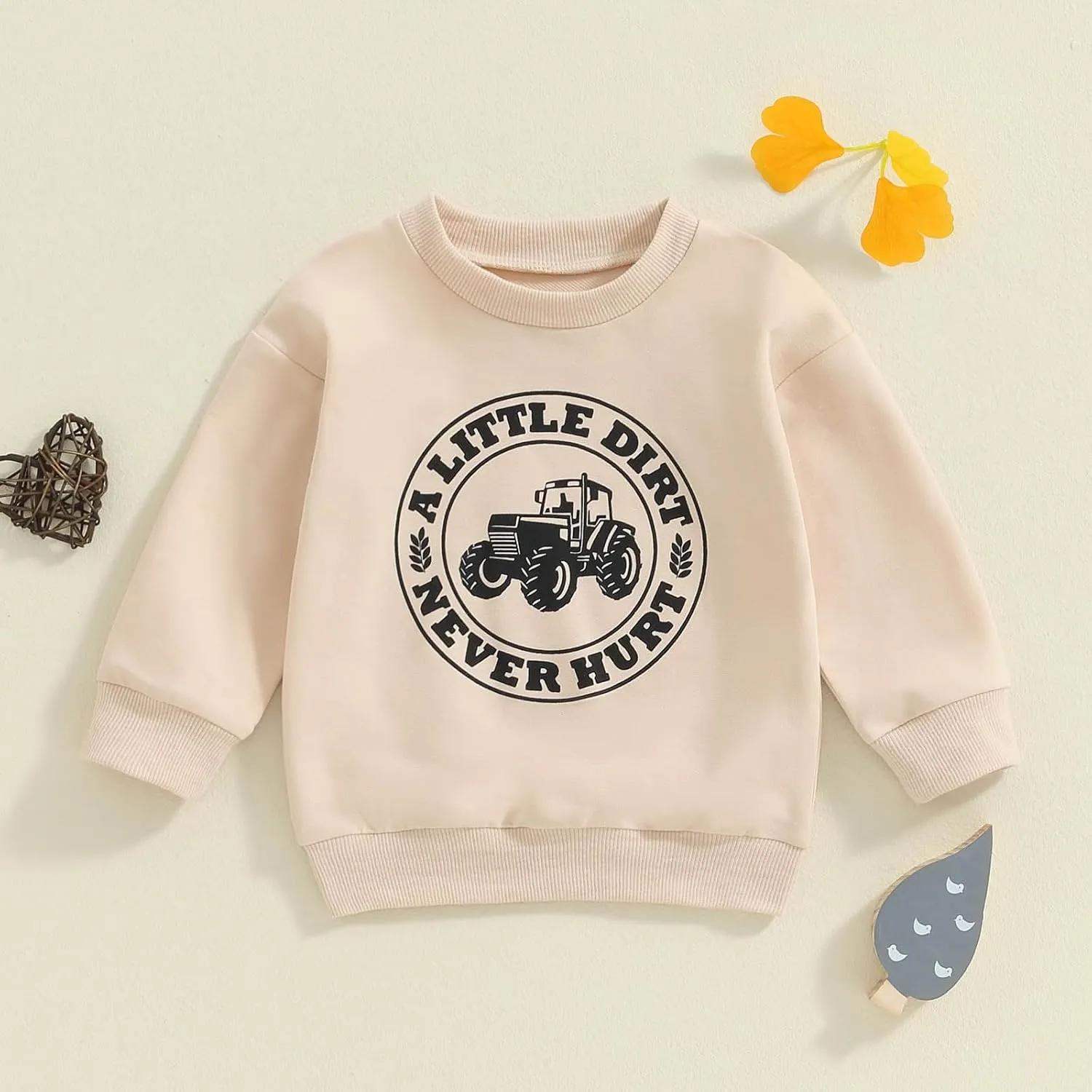 Toddler Baby Boy Sweatshirts Letter Embroidered Long Sleeve Baby Pullovers Tops Infant Fall Winter Casual Tops
