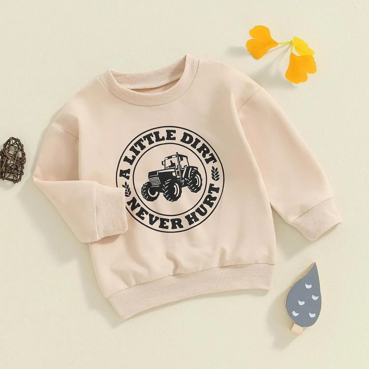 Toddler Baby Boy Sweatshirts Letter Embroidered Long Sleeve Baby Pullovers Tops Infant Fall Winter Casual Tops