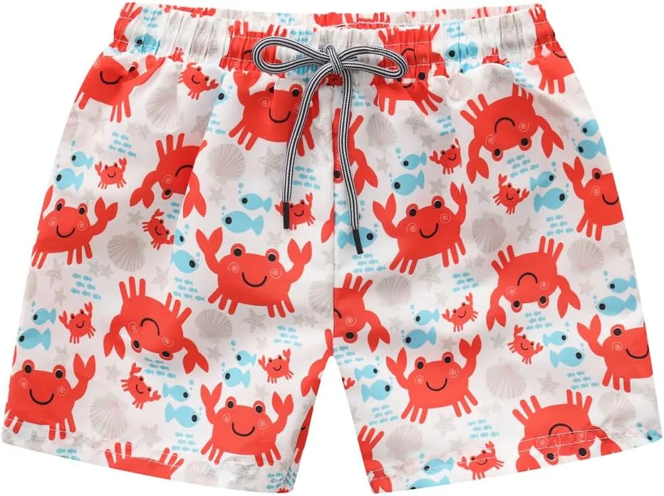 Toddlers and Baby Boys' 3-Piece Rash Guard Swimsuits Kids Long Sleeve Sunsuit Swimwear Sets