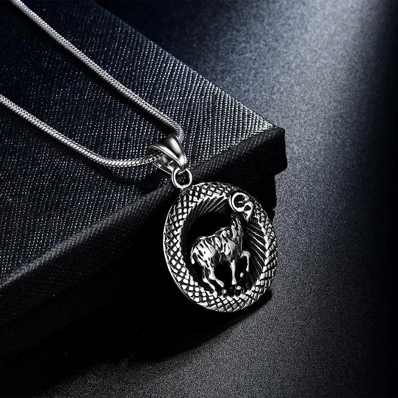 Tokyo Mart Men Zodiac Aries Necklace Pendant Star Sign Constellation Jewelry Women Boys Girls Birthday Gift
