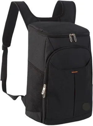 Travel Bag Waterproof Thermal Backpack Cooler Bag for Picnic, Camping, and Outdoor Activities Insulated Leakproof Food and Drink Storage(Black)
